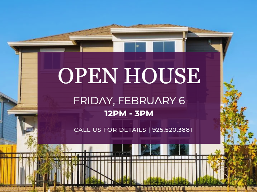 A large purple sign on a building.