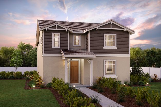 A house with a yard and a fence.