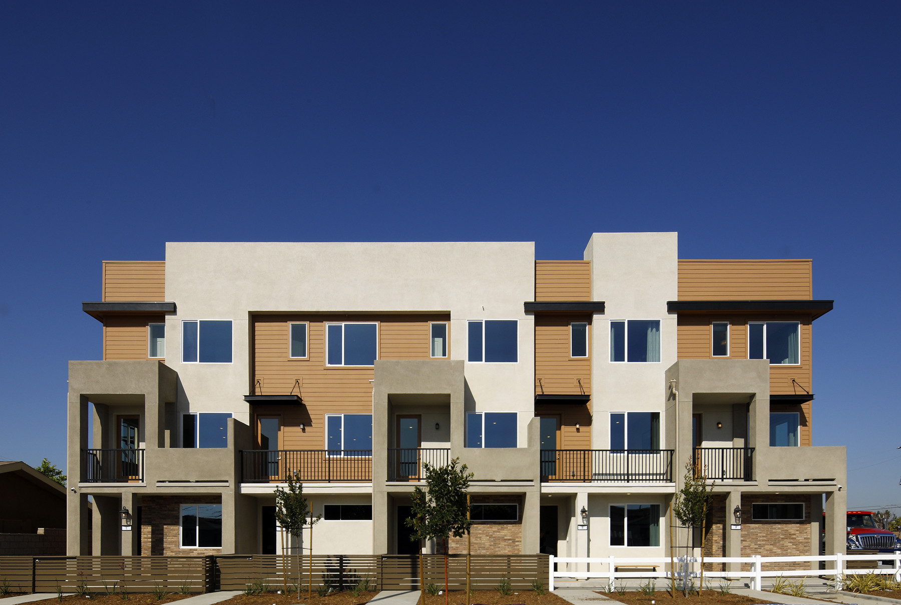 A building with a fence around it.