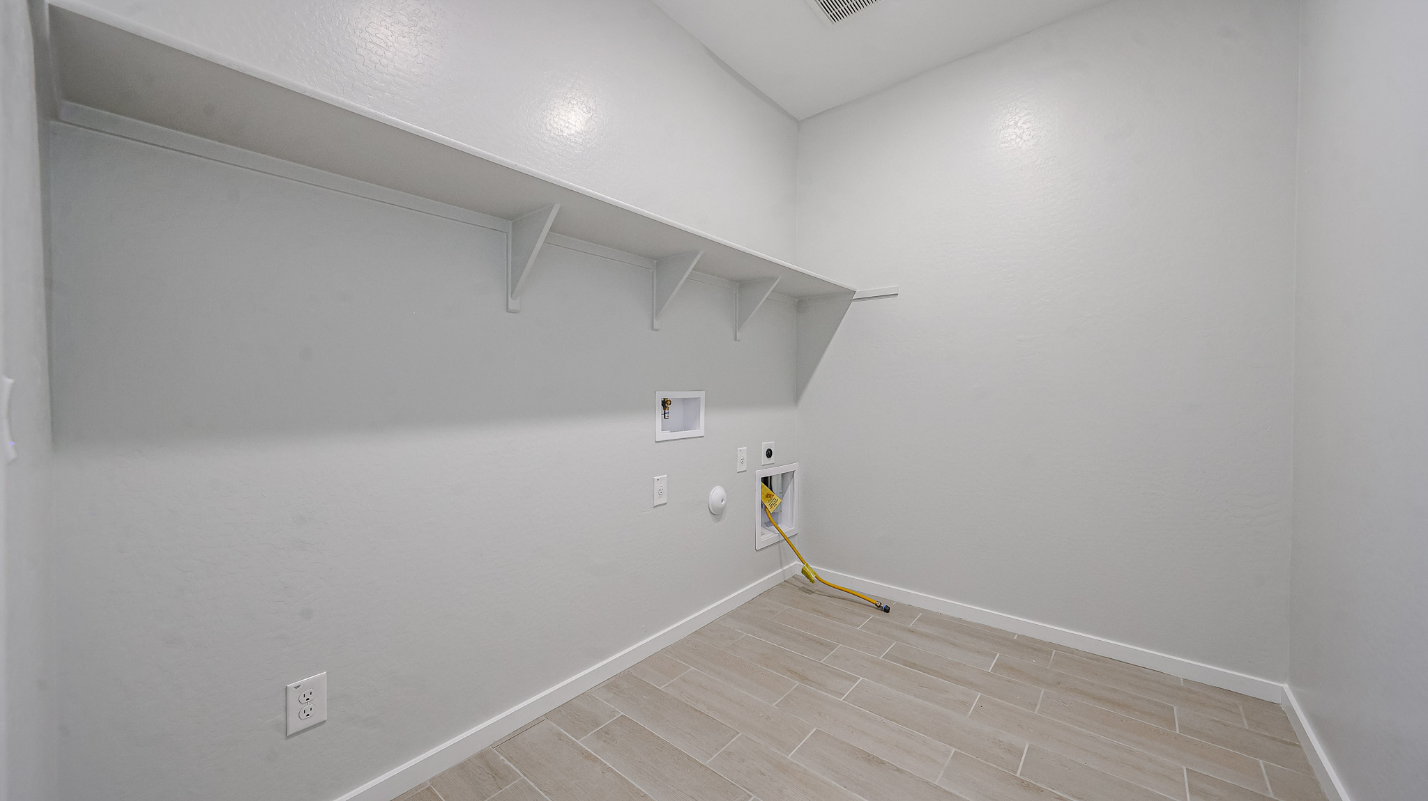 A room with white walls.