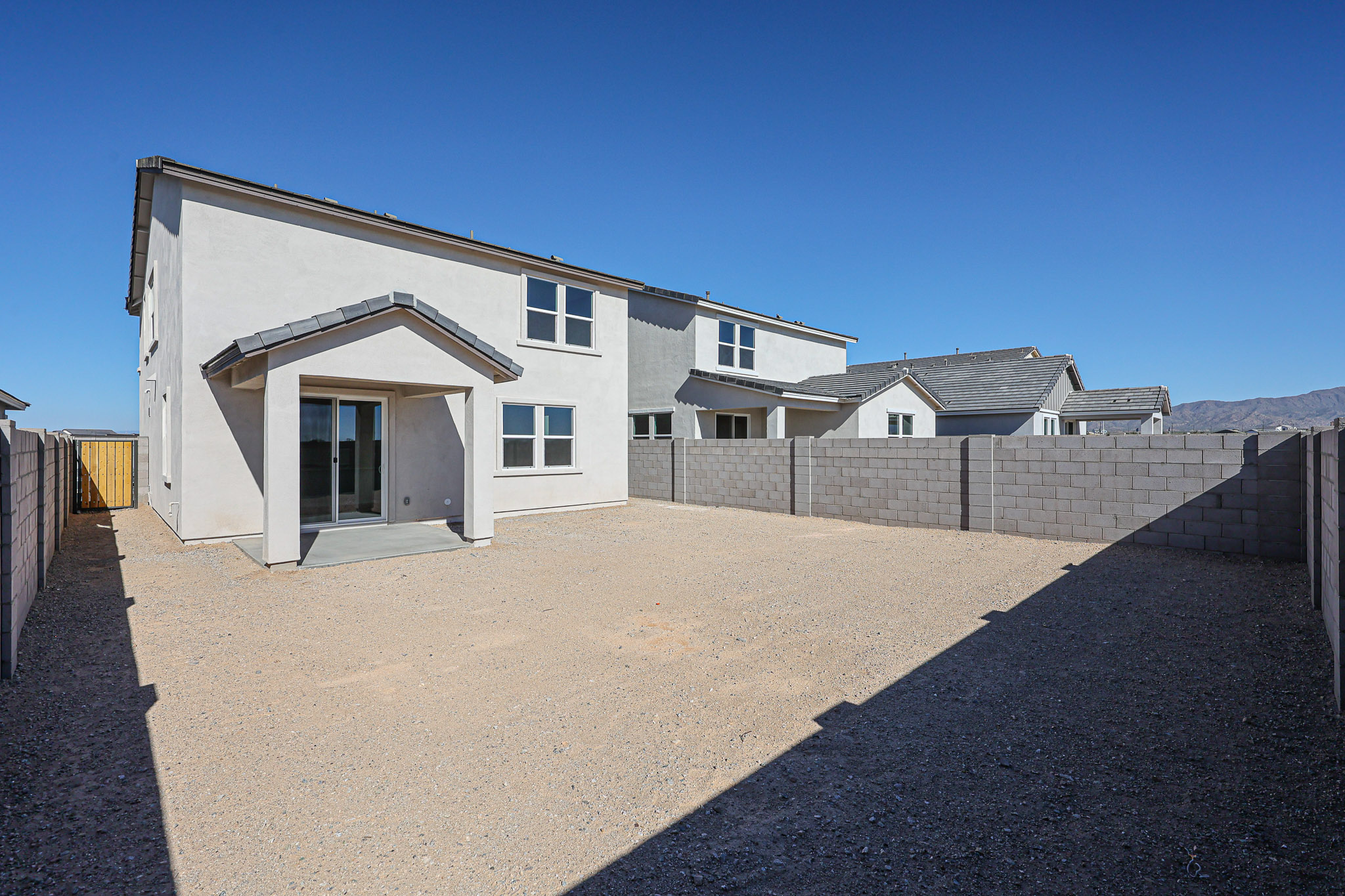 A house with a fence around it.