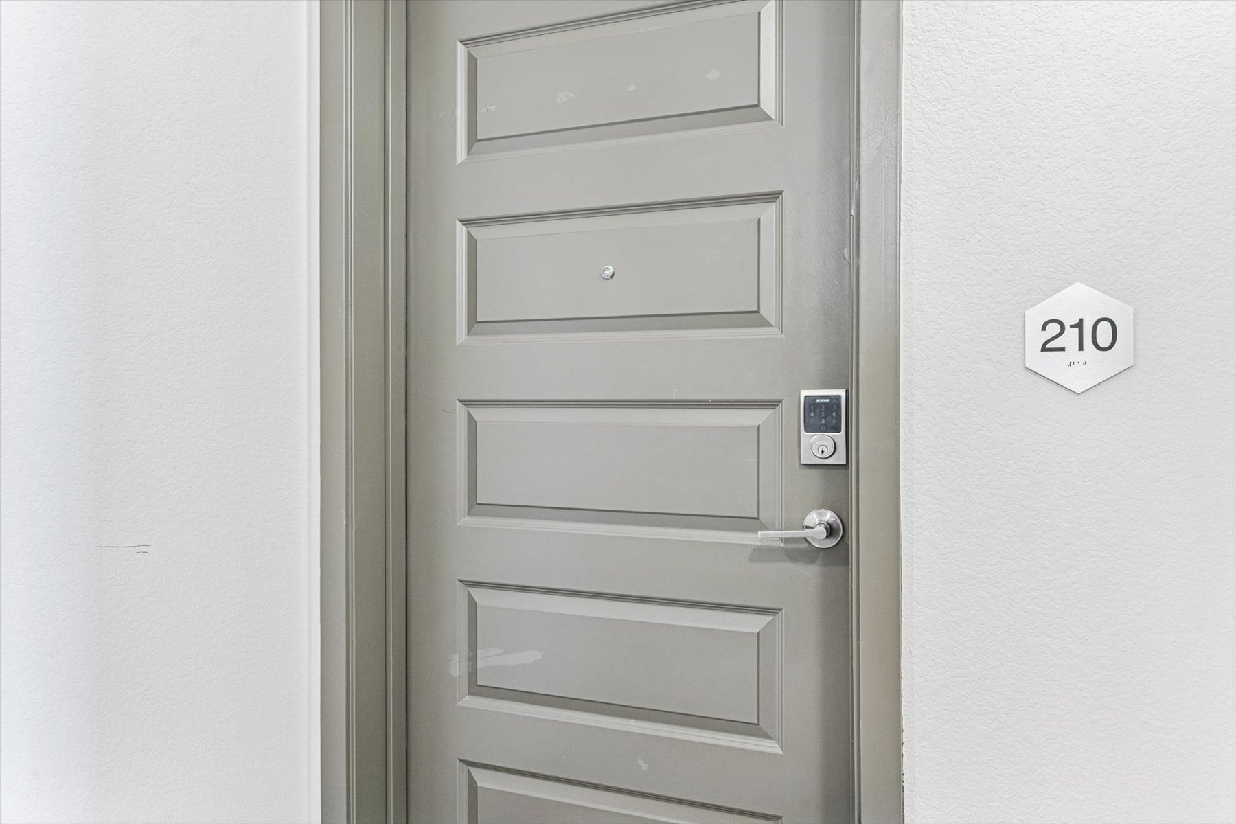 A door with a number on it.