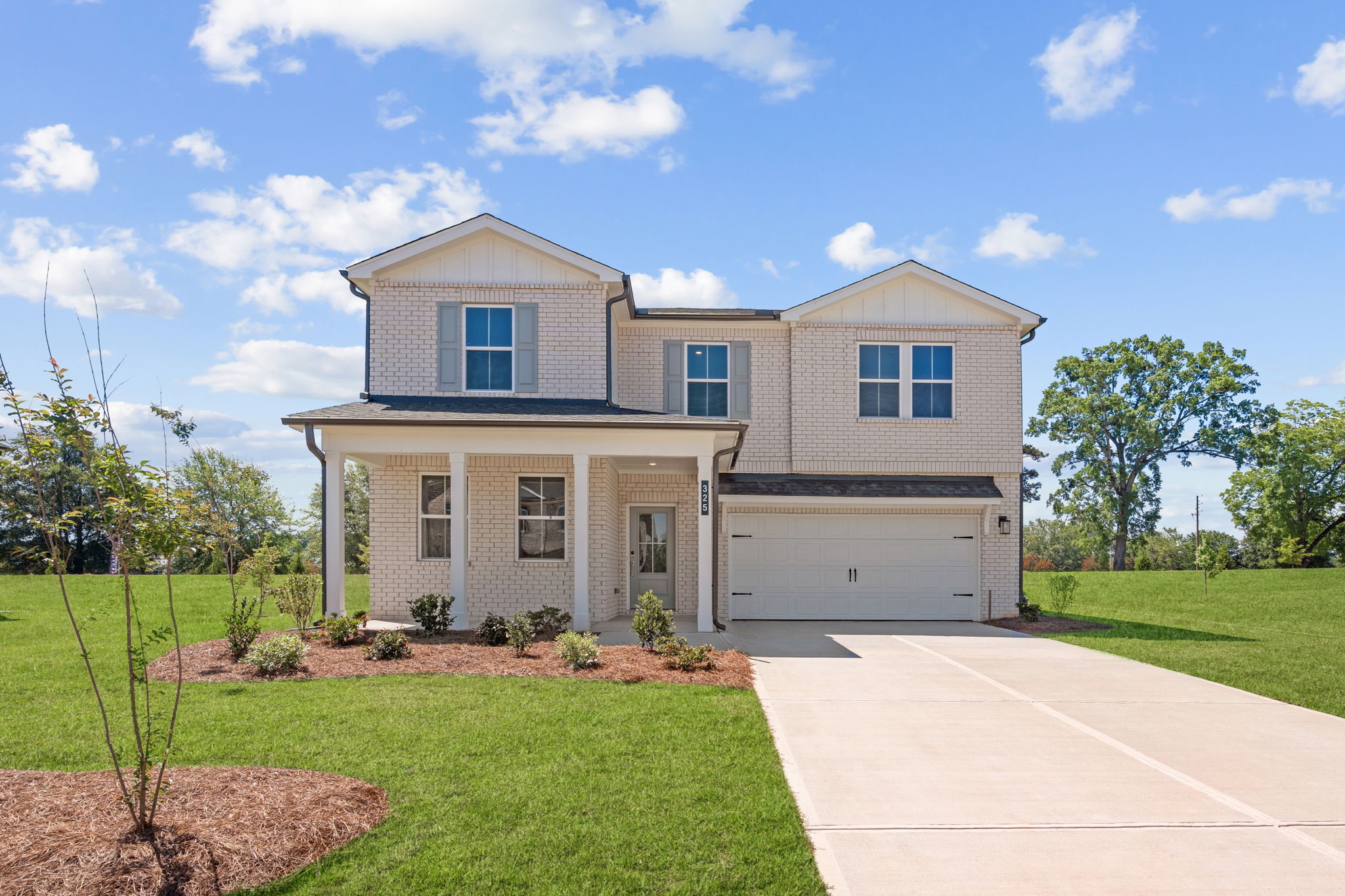 A house with a driveway.