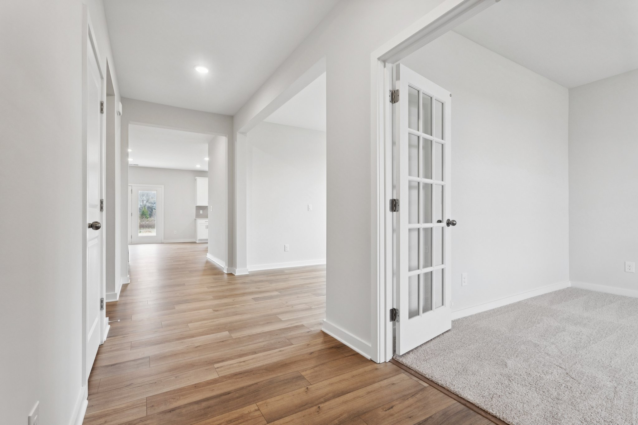 A room with white walls.