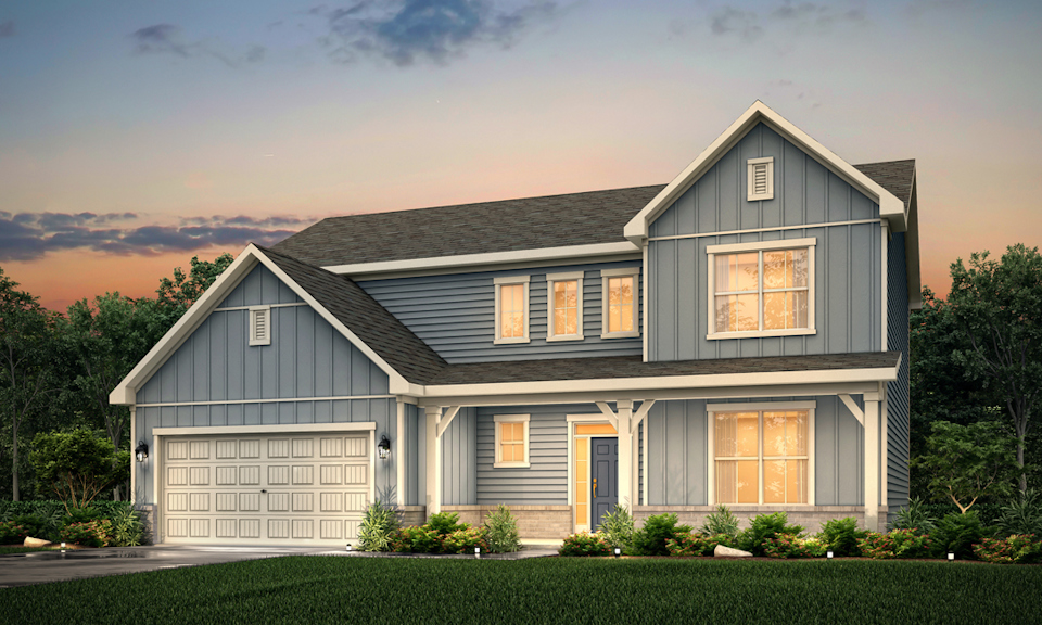 A house with a garage.