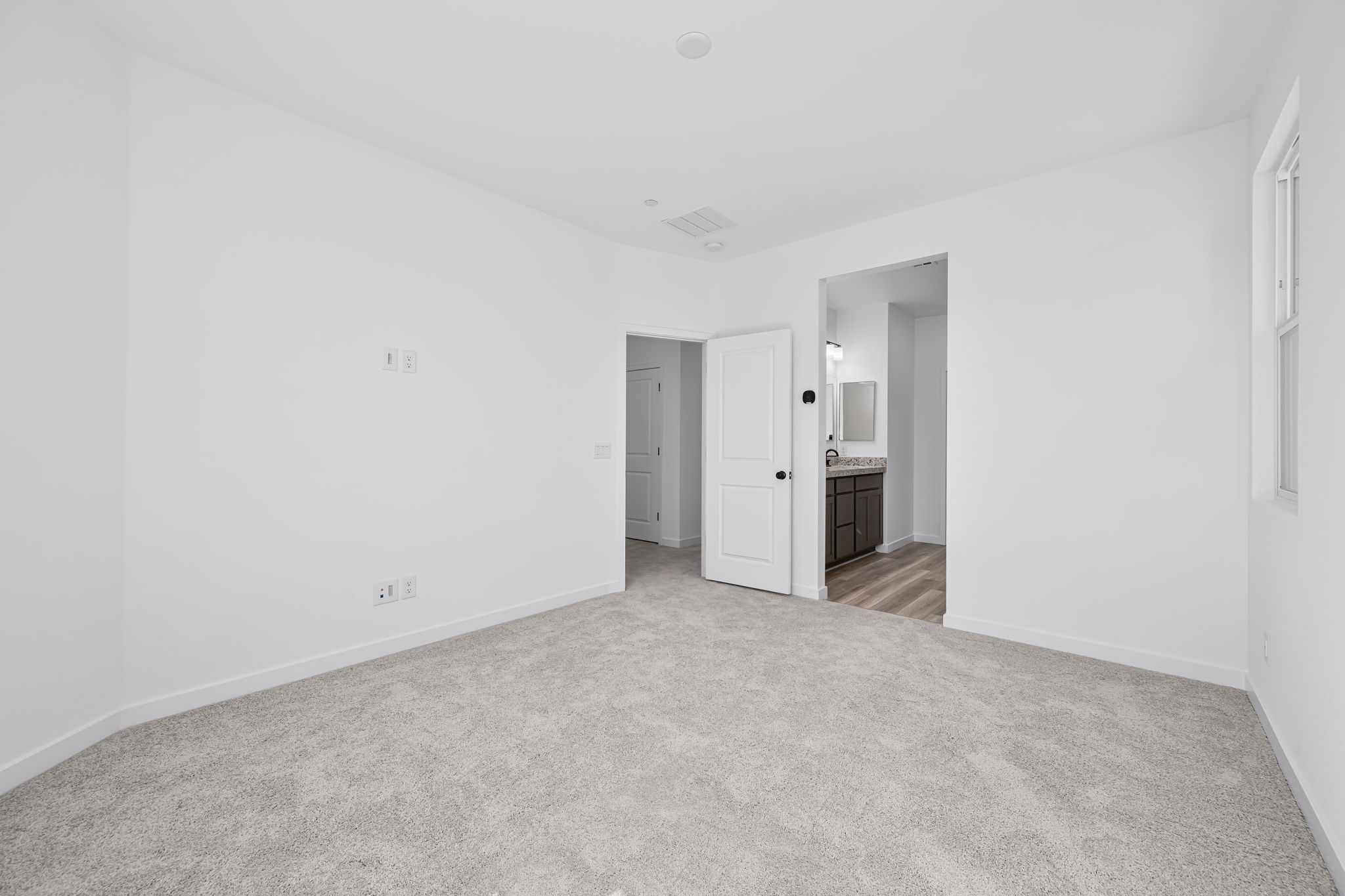 A room with white walls.