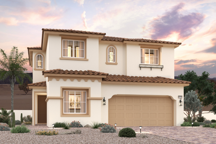 A house with a garage.