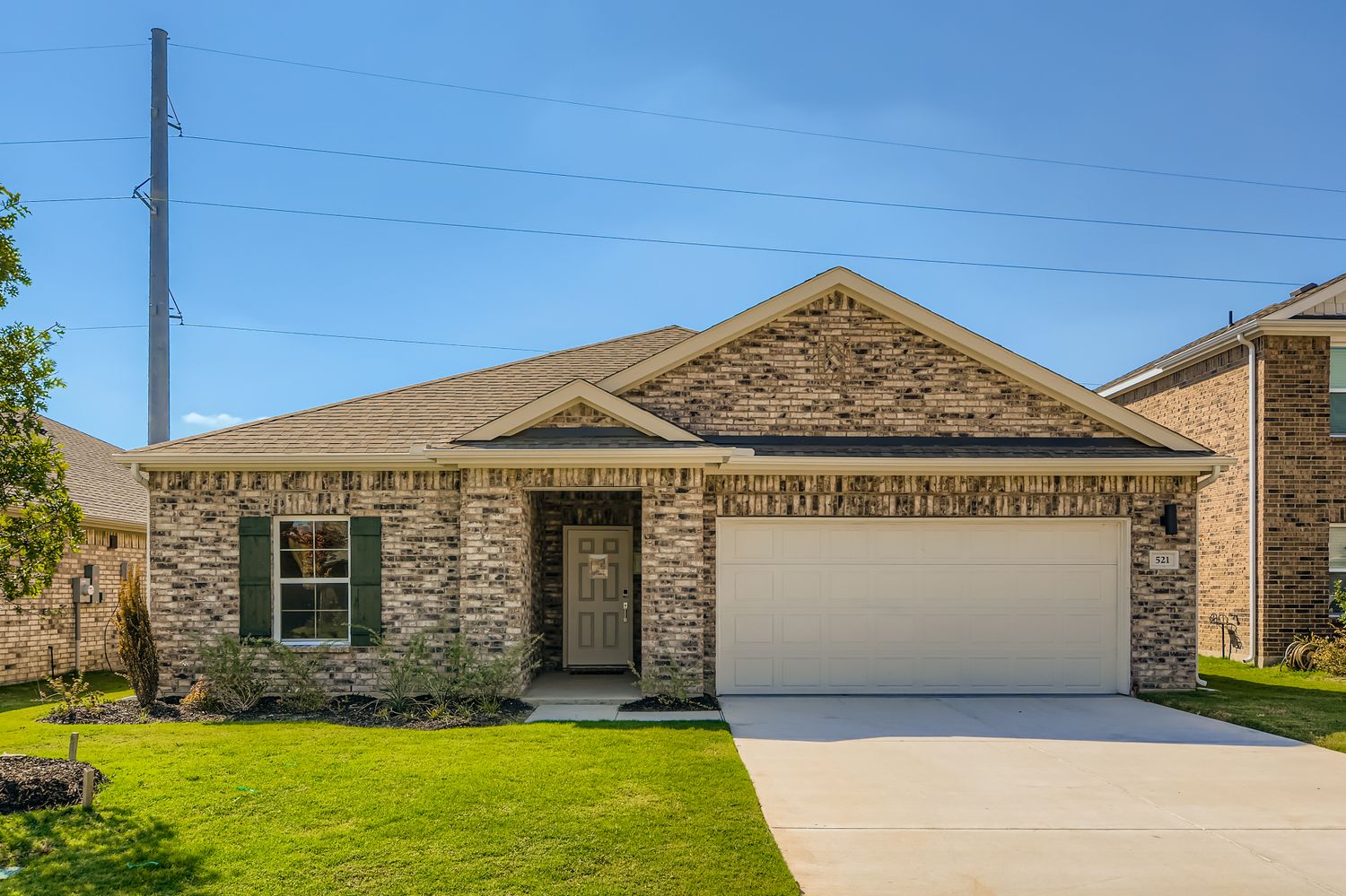 A house with a garage.