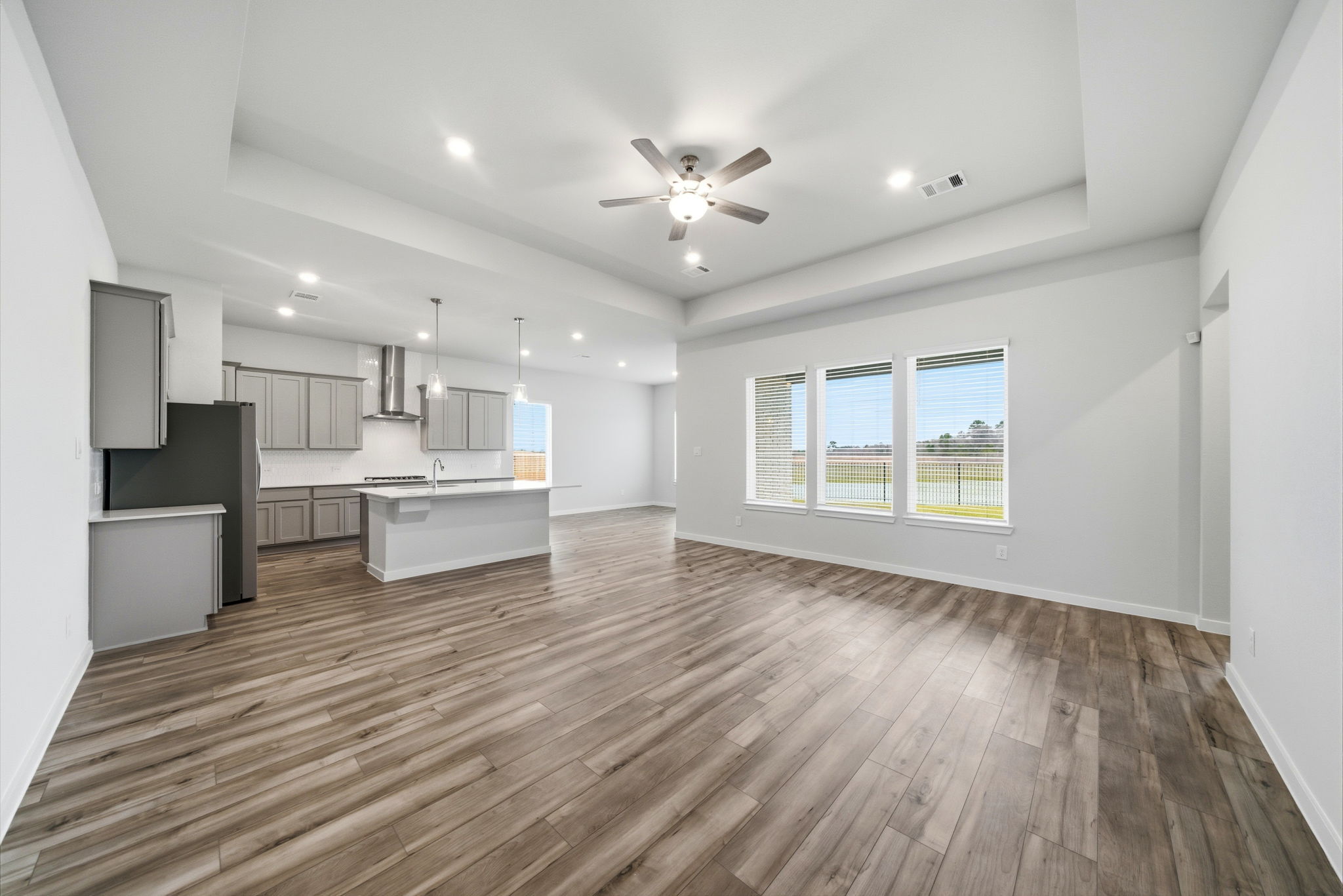 A large empty kitchen.