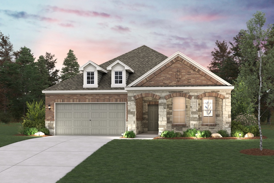 A house with a garage.
