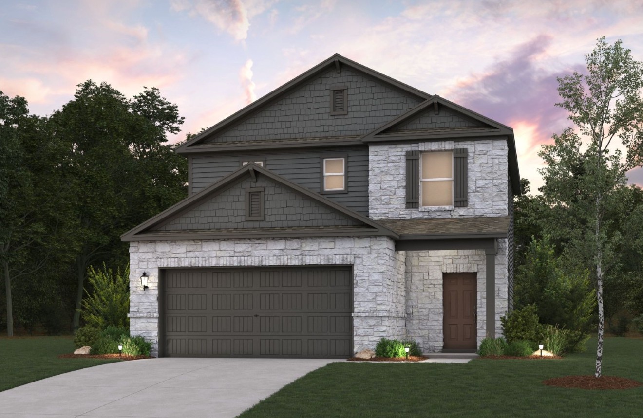 A house with a garage.