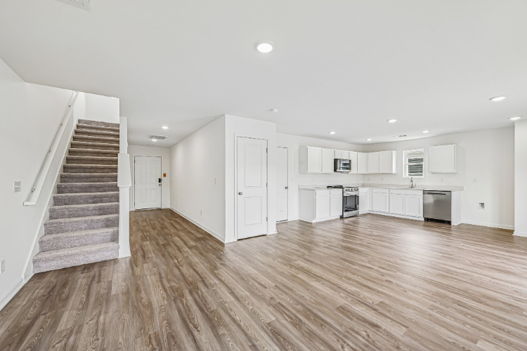 A large empty kitchen.