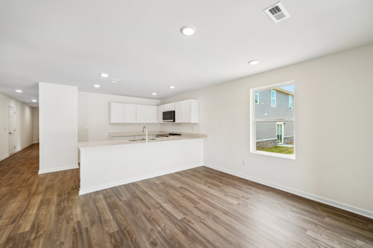 A large empty kitchen.